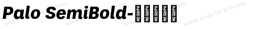 Palo SemiBold字体转换